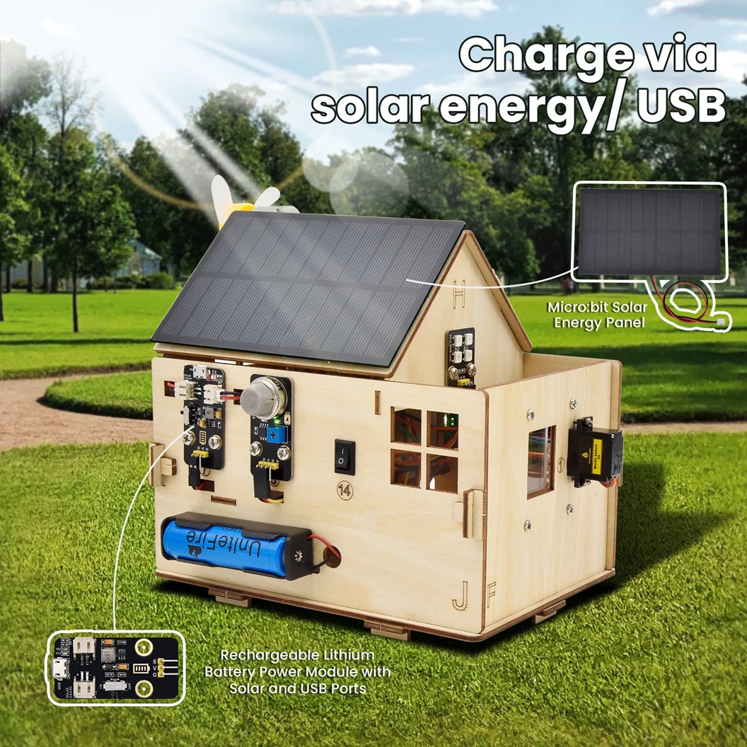 KEYESTUDIO KS4027/KS4028 ชุดสมาร์ทโฮม ไมโครบิต บ้านอัจฉริยะ IoT Smart Home Kit for Microbit (รวมบอร์ด/ไม่รวมบอร์ด) Micro:bit