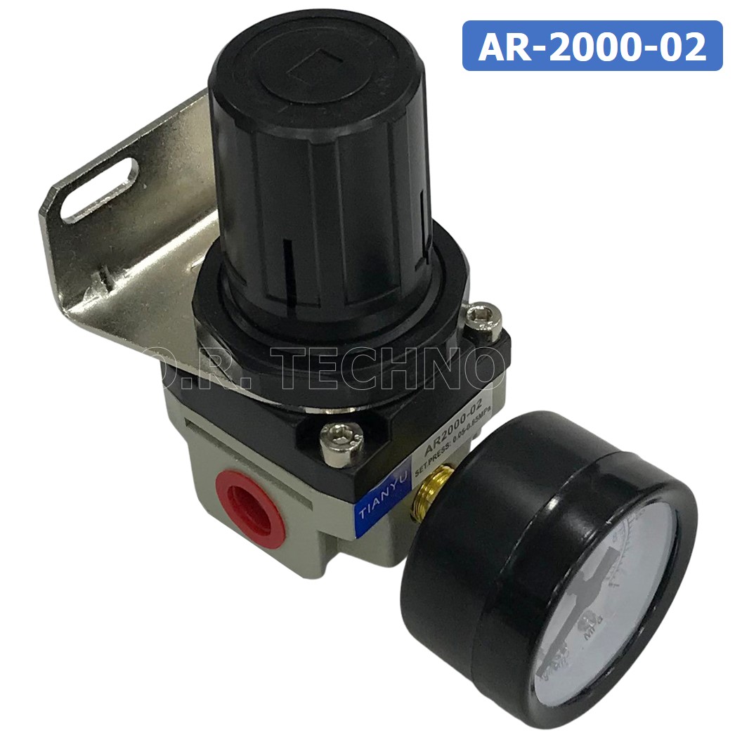 (1ชิ้น) AR-2000-02 ตัวปรับแรงดันลม ชุดปรับแรงดันลม Air Regulator Pneumatic TIANYU AR2000-02