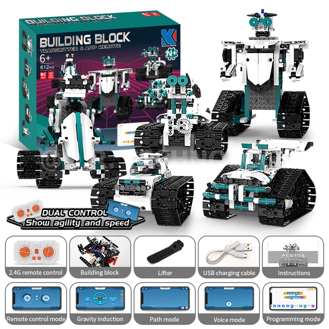 KEEYEE WORLD K96131 ชุดเรียนรู้ เสริมทักษะ Diverse Building Blocks ตัวต่อ STEAM Educational Programmable Robot Kit Building Block