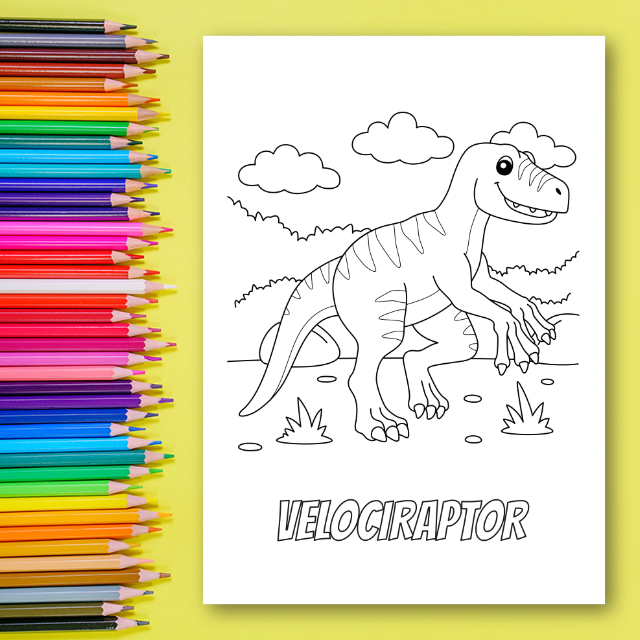 สมุดระบายสีไดโนเสาร์ Dinosaur Coloring Book
