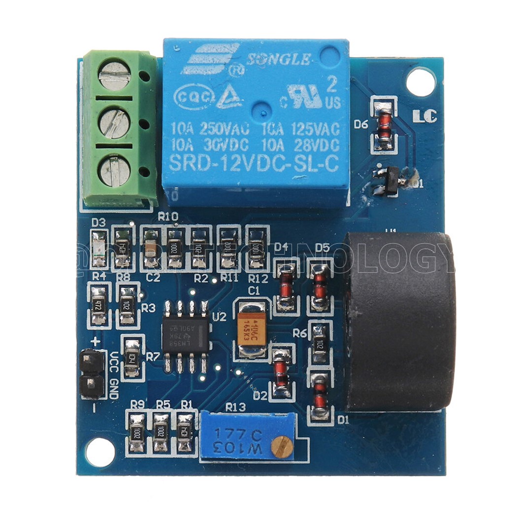 (1ชิ้น) NA462 โมดูลป้องกันกระแสเกิน 5A 12VDC Over-Current Detection Sensor Module AC Current Detector with Relay