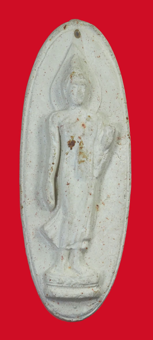 ขายแล้ว*35608 พระพุทธลีลา 25 พุทธศตวรรษ ปี 2500 เนื้อดิน 9.1