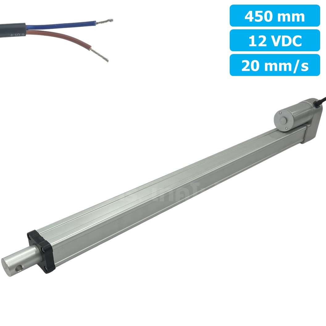 CLB-450 12VDC มอเตอร์ก้านชัก ระยะชัก 450mm 20mm/s 700N Electric Linear Actuator Low Noise เสียงรบกวนน้อย พัตเตอร์ไฟฟ้า Putter