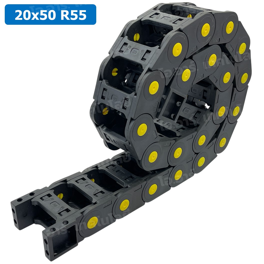 DC-20x50 R55 รางกระดูกงู รางสายไฟ 20x50x1000mm Drag chain engraving machine รางกระดูกงูร้อยสายไฟ Cable Dragchain รางร้อยสายไฟ