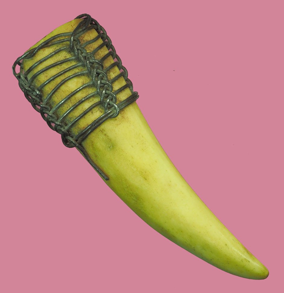 *37929 เขี้ยว ถักลวดพอมีอายุ ไม่ทราบที่และปีสร้าง 12