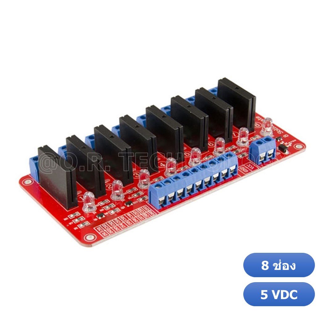 (1ชิ้น) NA170 รีเลย์ โซลิดสเตท 8 ช่อง 5VDC High Level Solid State Relay Module