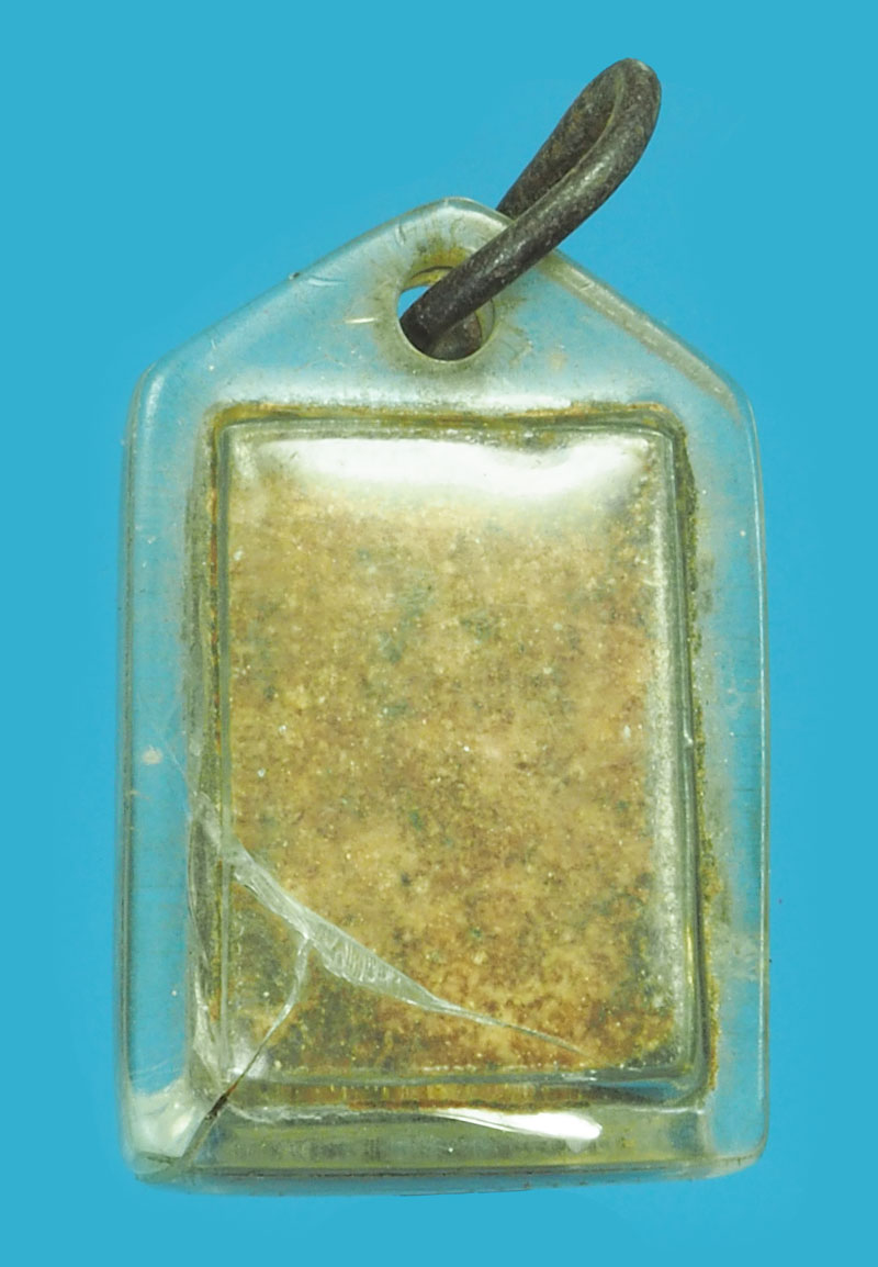 *38348 นางกวัก เนื่อผงน้ำมัน เลี่ยมพลาสติกเก่าหลายสิบปี 3