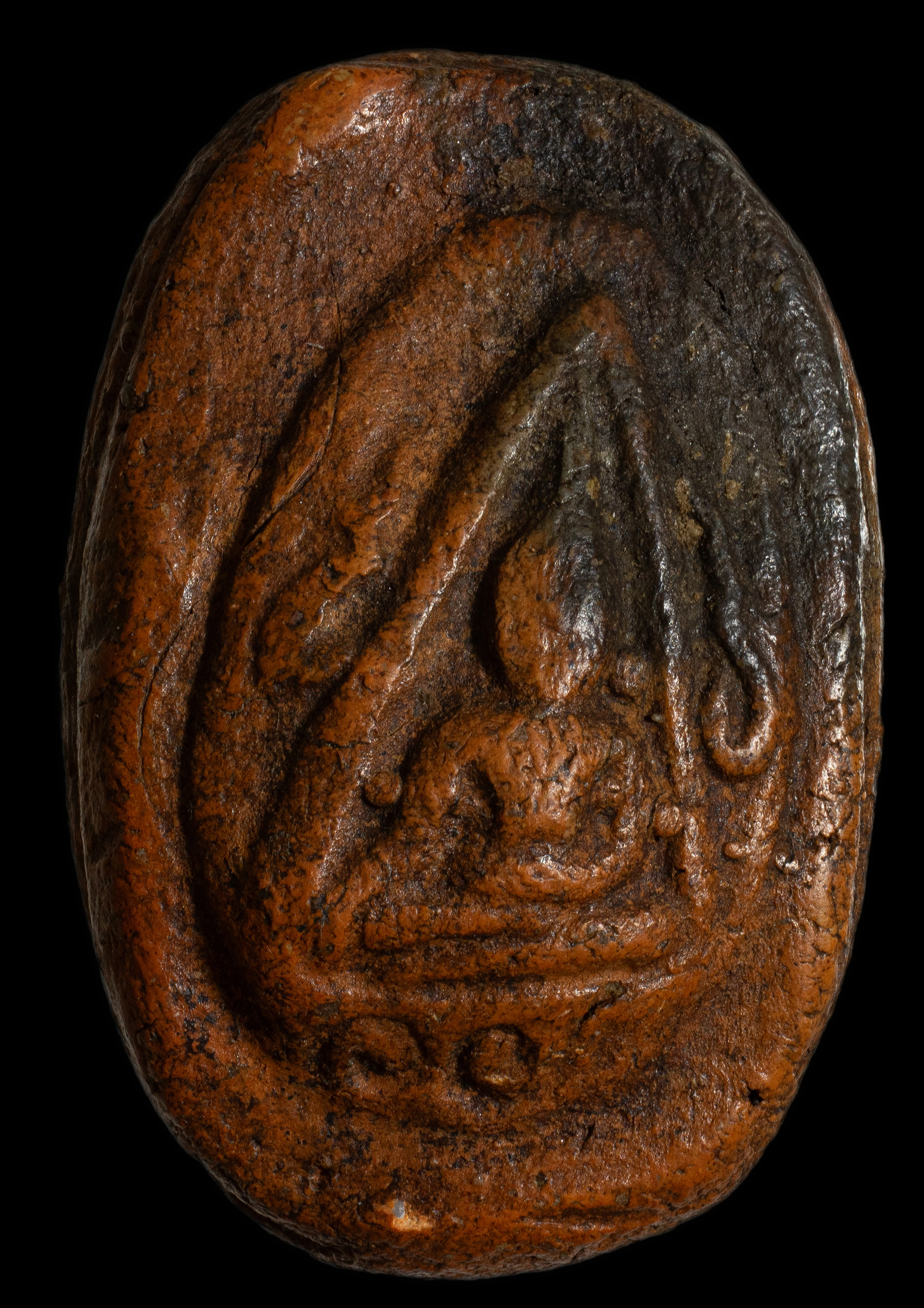 พระกรุ วัดจุฬามณี พิมพ์ฤาษีหลังนาง เนื้อดิน จังหวัดพิษณุโลก