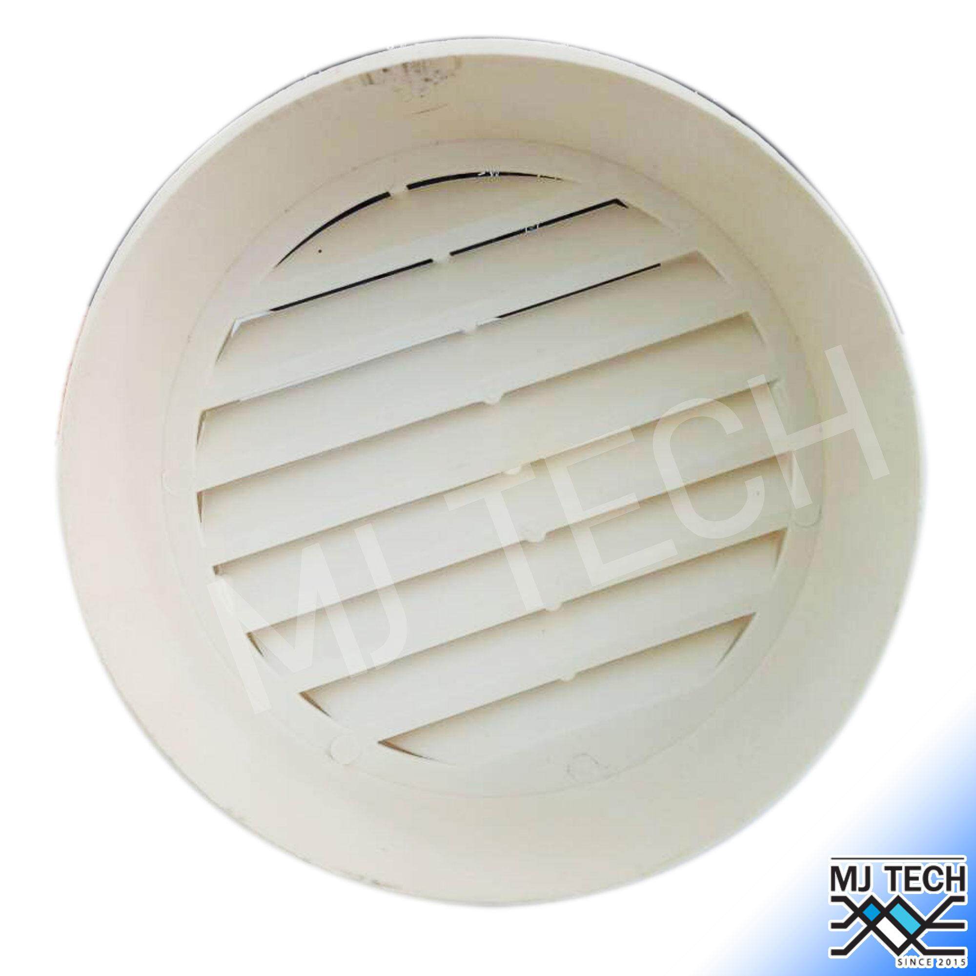 MJ-TECH หน้ากาก หน้ากากครอบ ช่องลมระบายอากาศ กันแมลง สำหรับภายนอก พลาสติก 6" (สินค้ามีตำหนิ)