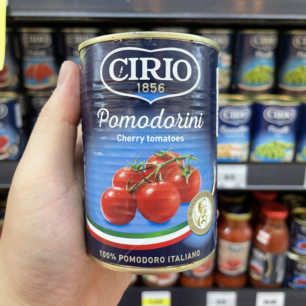 ซีรีโอ มะเขือเทศเชอร์รี่ ในน้ำมะเขือเทศ 400 กรัม Cirio Cherry Tomatoes 400 g.