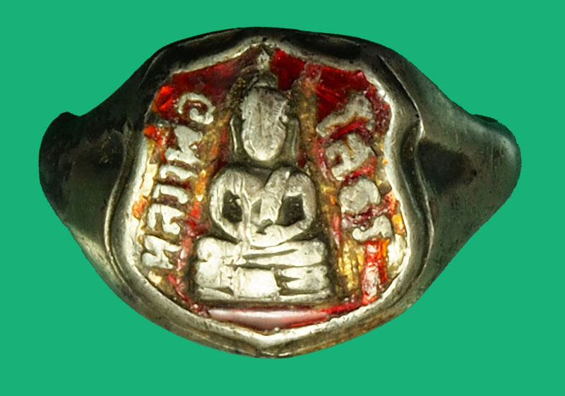 *36550 แหวนเงินลงยา พรพุทธโสธร วัดโสธรวรวิหาร ปี 2503 ฉะเชิงเทรา ท้องวงขาด 25