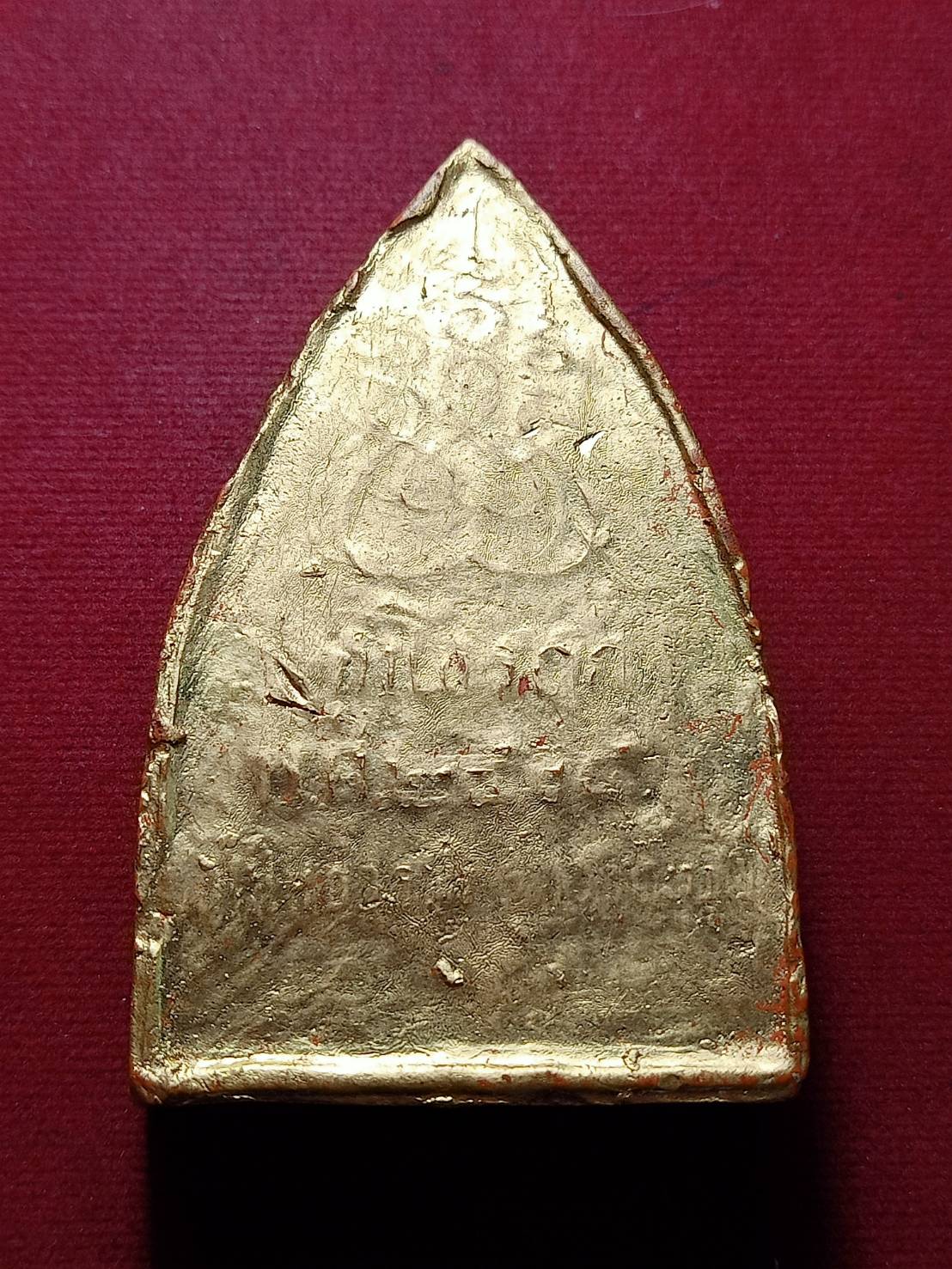 พระพุทธโคดม เนื้อดิน หน้าทอง หลวงพ่อขอม วัดไผ่โรงวัว จ.สุพรรณ ปี 2505 (SKU-12714)