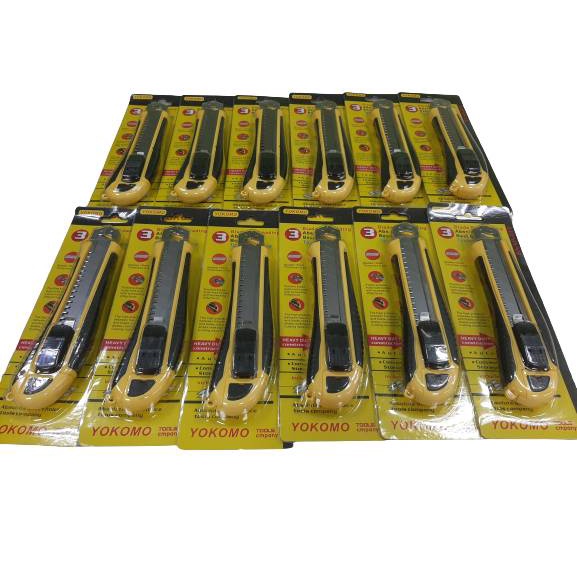 มีดคัตเตอร์ PVC หุ้มยางสีเหลือง (ราคารวมแวท) เครื่องใช้สำนักงาน อุปกรณ์สำนักงาน