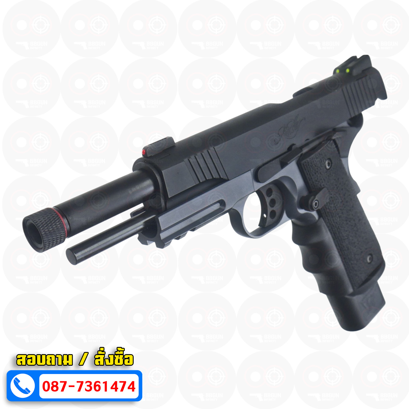 บีบีกันอัดแก๊ส Army Armament R32-2 Kimber Custom สีดำเทา (Grey) BB GUN