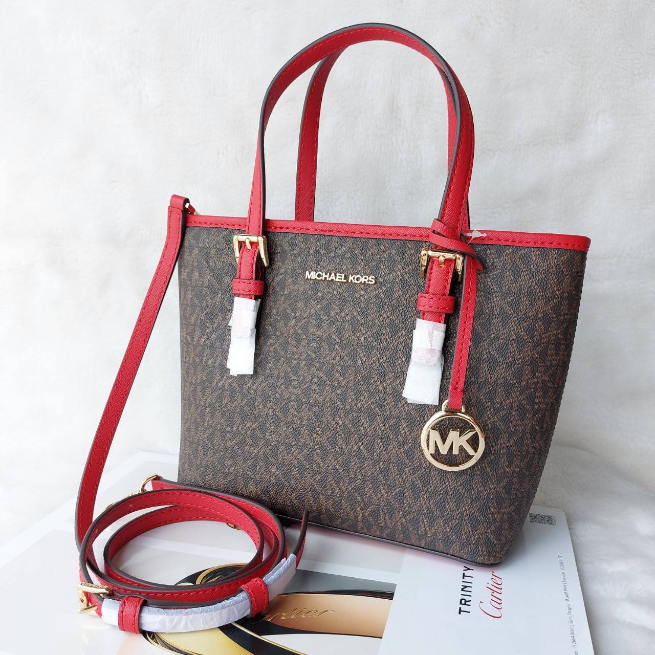 Michael Kors Jet Set Travel Extra-Small Logo Tote Zip