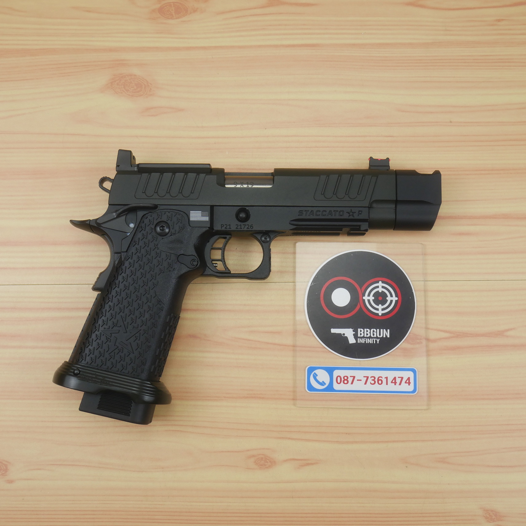บีบีกันอัดแก๊ส ARMY R611-2 EMG Staccato P Comp 2011 VIP Grip BB GUN