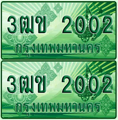 ป้ายประมูล 2002 เลขรถ 3ฒข 2002 กระบะแคป (1)
