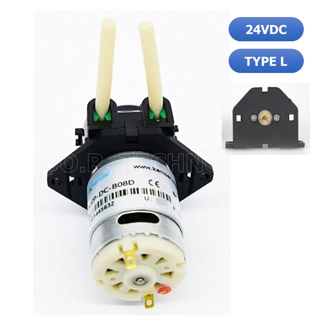 (1ชิ้น) NC460 ปั้มน้ำ ปั้มของเหลว Black Type L 24V BPT Tube Liquid Pump ID:3mm,OD:5mm, 19~100 mL/min (TYPE L)