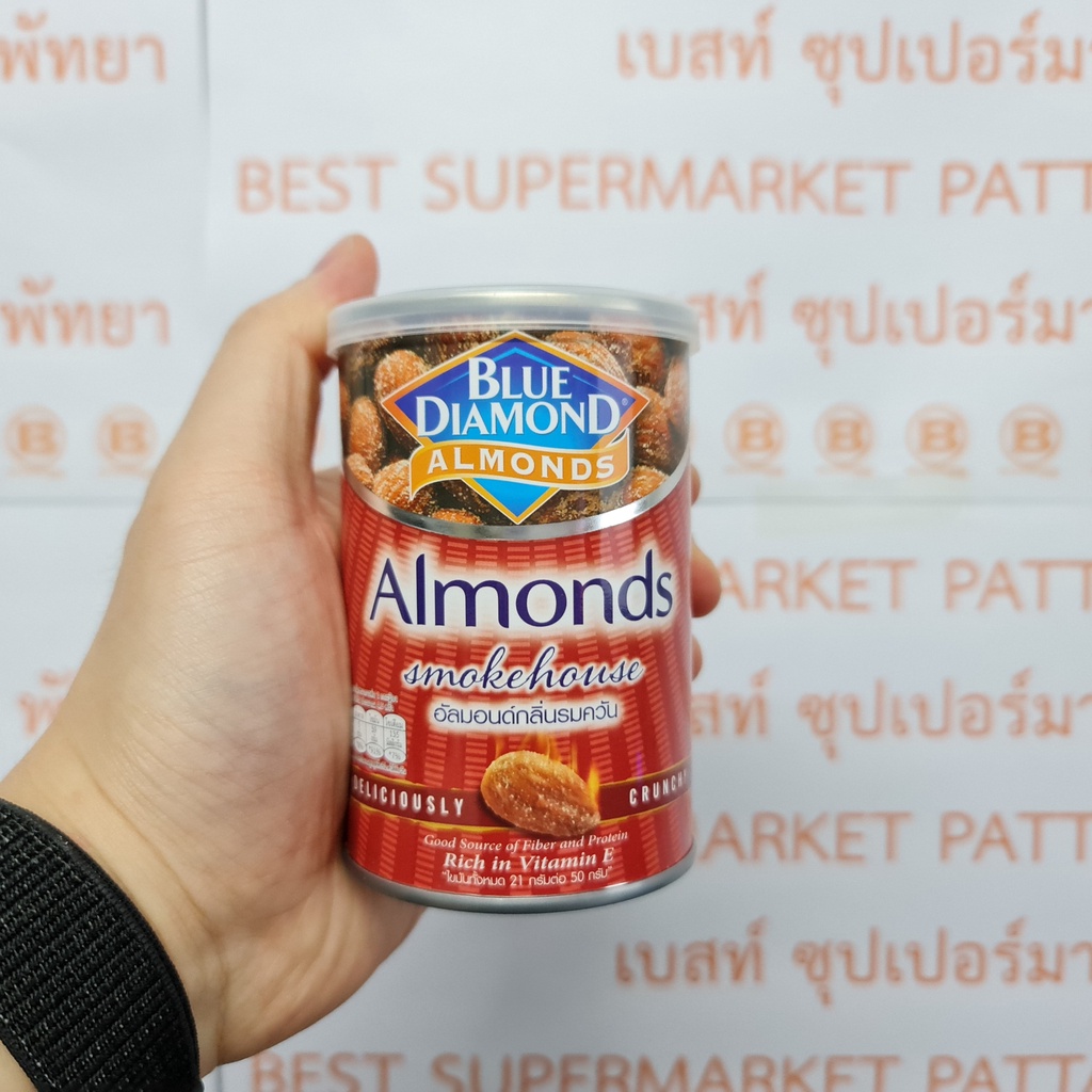บลูไดมอนด์ อัลมอนด์ อบ 130 กรัม Blue Diamond Almonds 130 g.