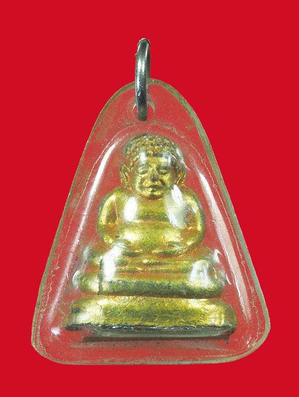 *33182 พระสังกัจจายณ์ วัดสังกัจจายณ์ ปี 2512 กระหลั่ยทอง เลี่ยมพลาสติกเก่า 8