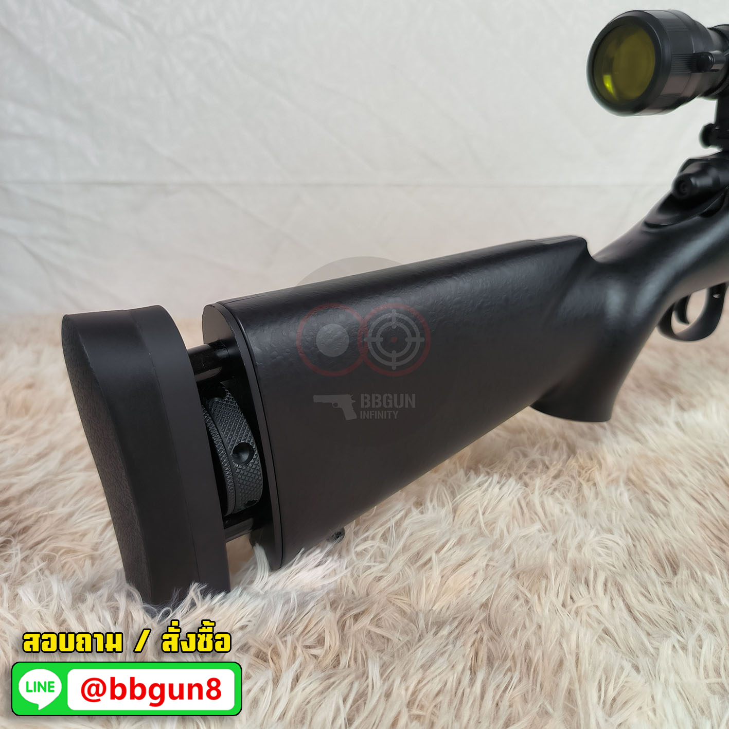 ปืนบีบีกันสไนเปอร์ A&K Remington 700 M24 สีดำ รุ่นอัพเกรด