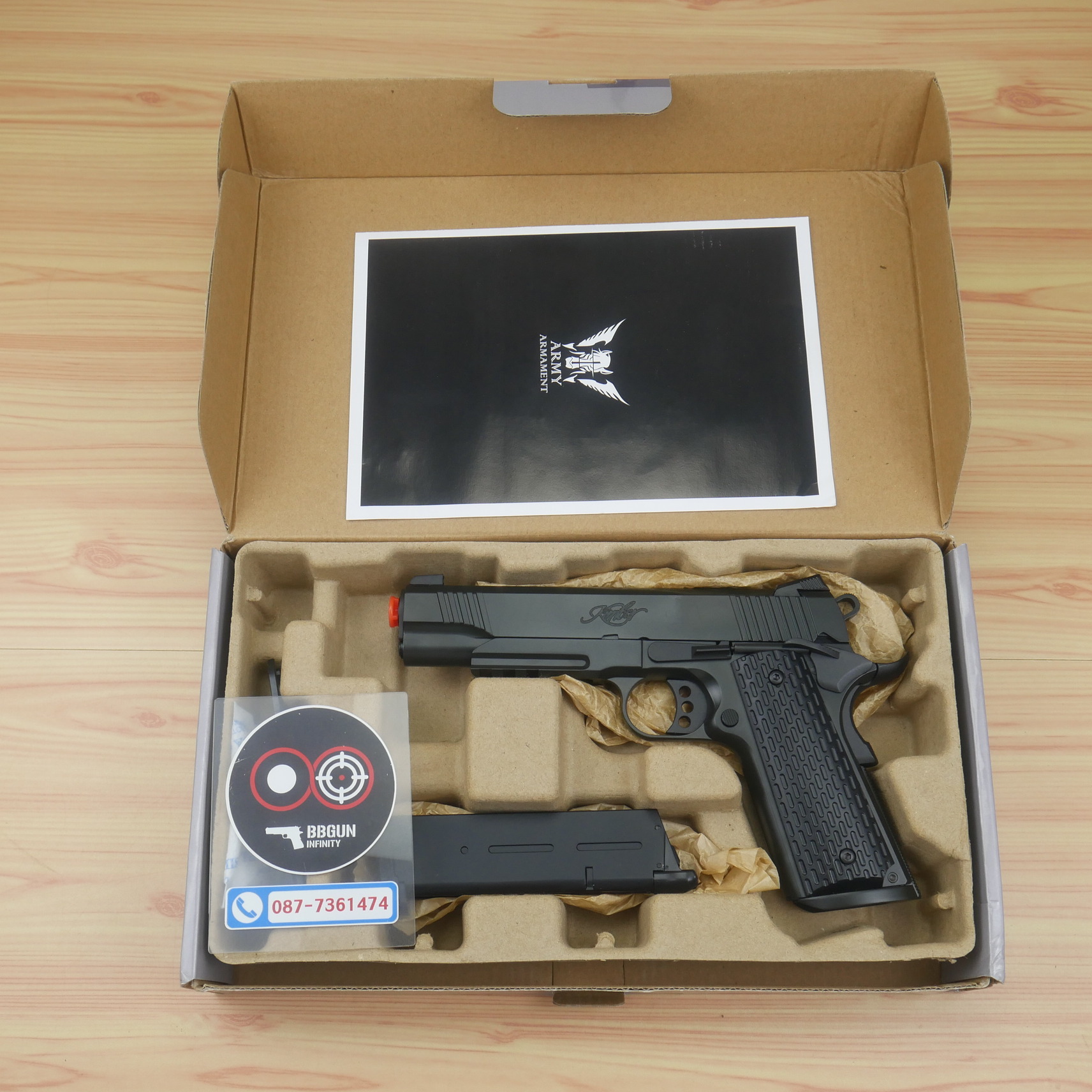 บีบีกันอัดแก๊ส T8 SP System KIMBER 1911 สีดำ BB GUN