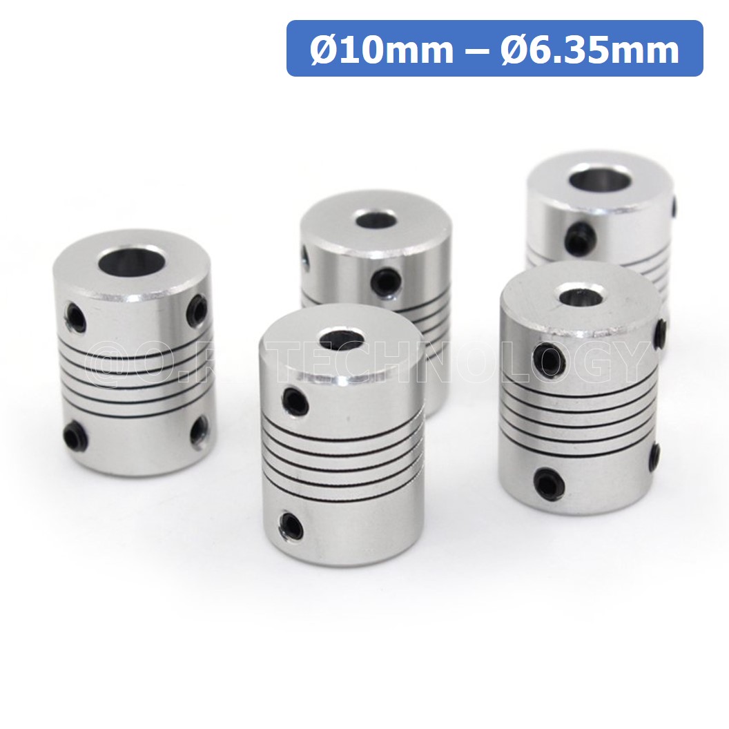 (1ชิ้น) KR459 10-6.35 คัปปลิ้ง ข้อต่อเพลามอเตอร์ คัปปิ้ง มอเตอร์ ข้อต่อแกนมอเตอร์ Elastic Coupling ขนาดรูเพลา 10mm-6.35mm