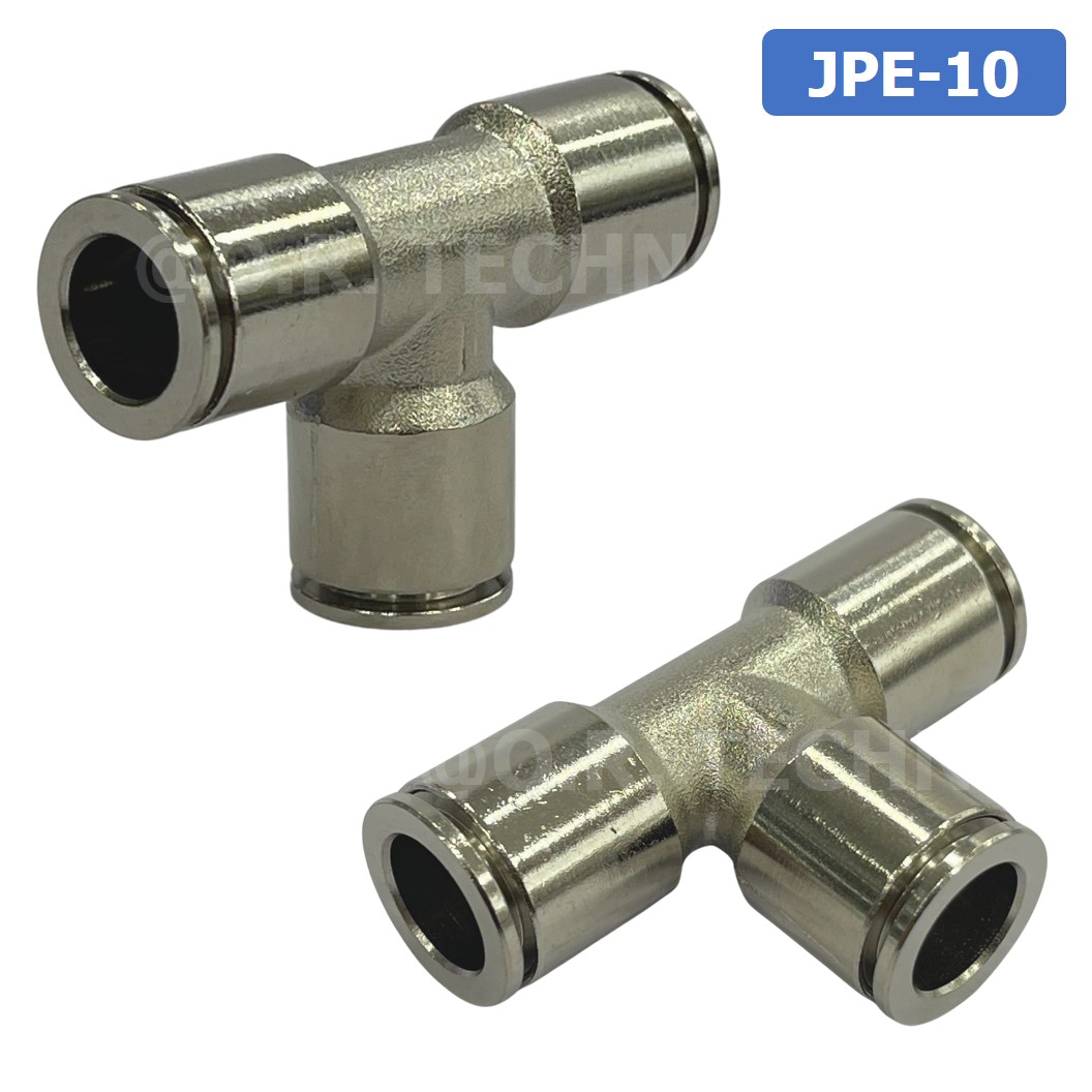 (1ชิ้น) JPE-10 ข้อต่อลม สแตนเลส 3ทาง STAINLESS 3 Way Air Connector JPE Pneumatic 3 Ways Equal Union Fitting ข้อต่อลมสแตนเลส สำหรับ สายลม 10x6.5mm