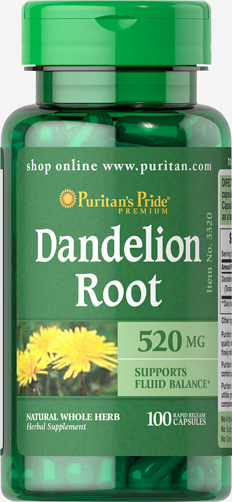 Puritan's pride Dandelion Root 520 mg 100 Capsules สมุนไพรบำรุงตับ จากอเมริกาค่ะ