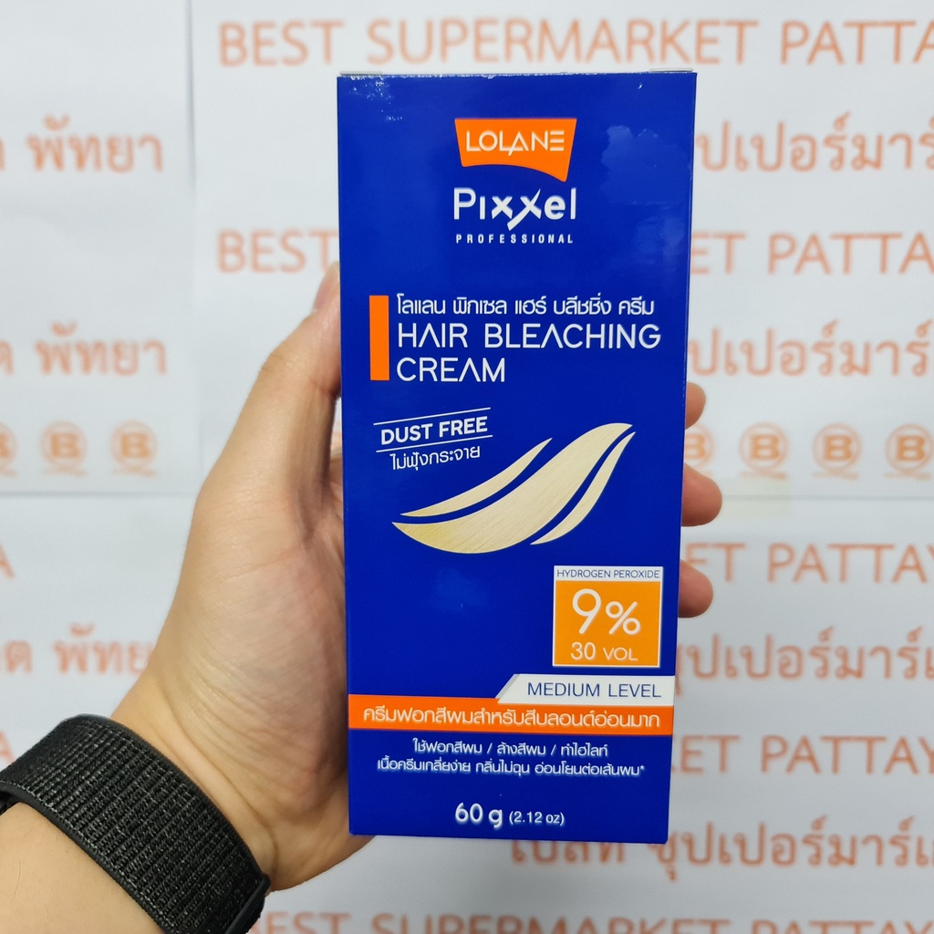 โลแลน พิกเซล แฮร์ บลีชชิ่ง ครีม ครีมฝอกสีผม 60 กรัม. Lolane Pixxel Hair Bleaching Cream 60 g.