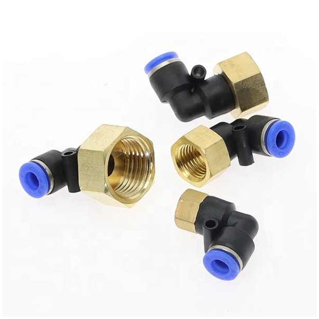 PLF ข้อต่อลม งอ90 เกลียวใน ข้องอตัวเมีย Female Thread Elbow Pipe Quick Fittings Air connector ข้อต่อลมทองเหลืองงอ ข้อต่อลมงอตัวเมีย ข้องอ