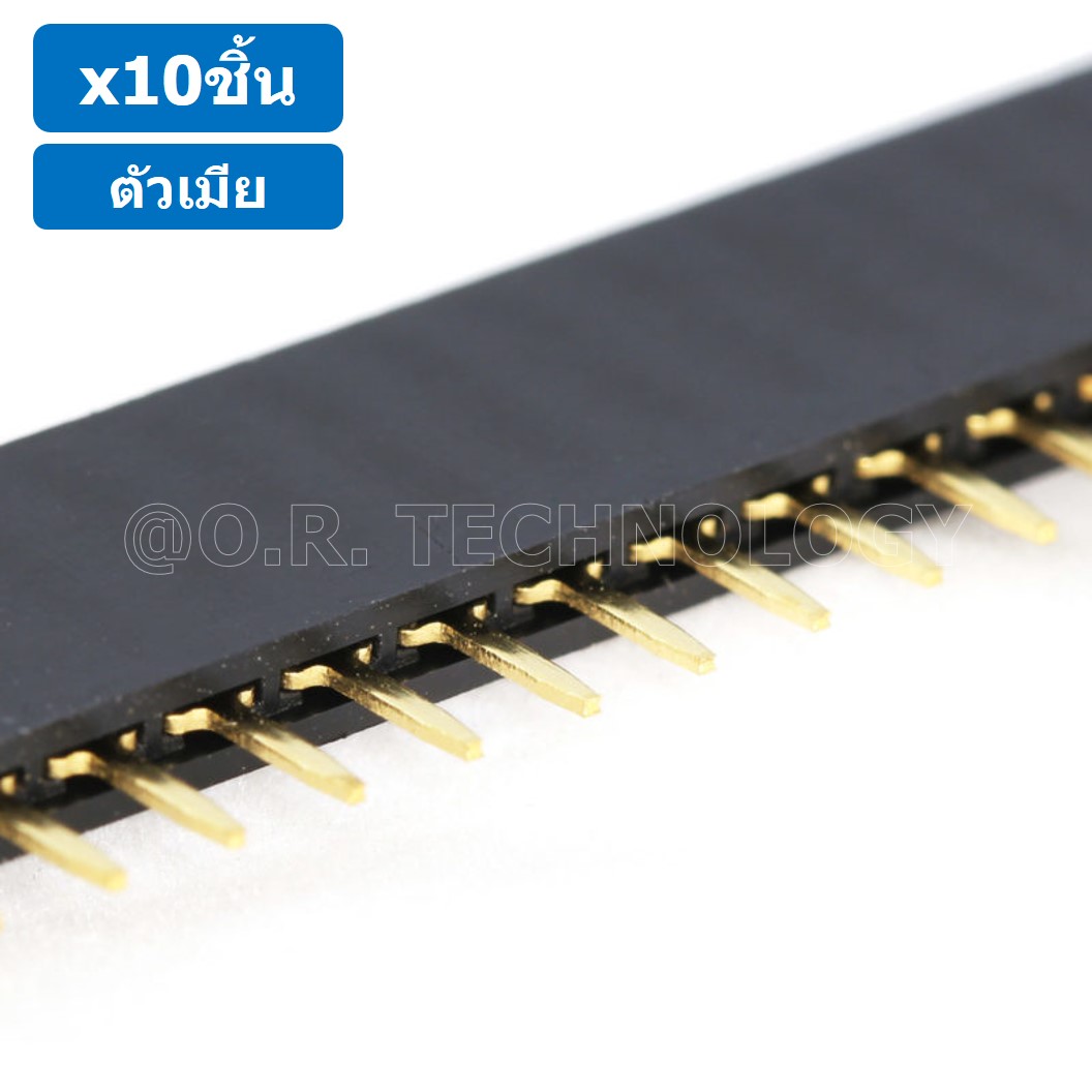 (10ชิ้น) ก้างปลา ตัวเมีย 1x40 Pin 2.54mm Single Row Pin Female Header Connector ขาต่อบอร์ด ขารอง PCB 40pin ตัวเมีย