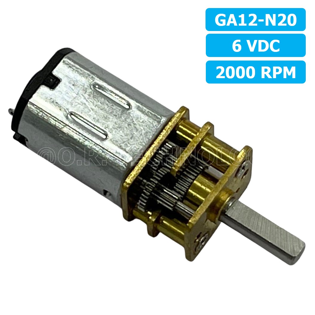 (1ชิ้น) JB273 มอเตอร์ มอเตอร์เกียร์ N20 6VDC 2000RPM Micro Gear Motor DC แกนขนาด 3mm D Shaft มอเตอร์ทดเฟือง GA12-N20 ไมโครมอเตอร์ มอเตอร์ขนาดเล็ก