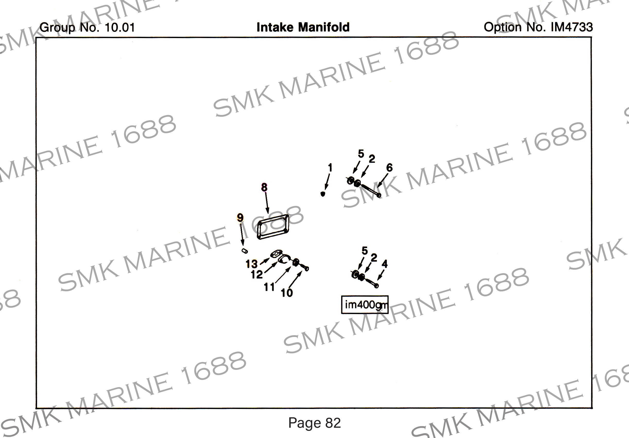 Cummins K Series 206277 Intake Manifold Gasket / ปะเก็นสี่เหลี่ยมท่อร่วมอากาศไอดี