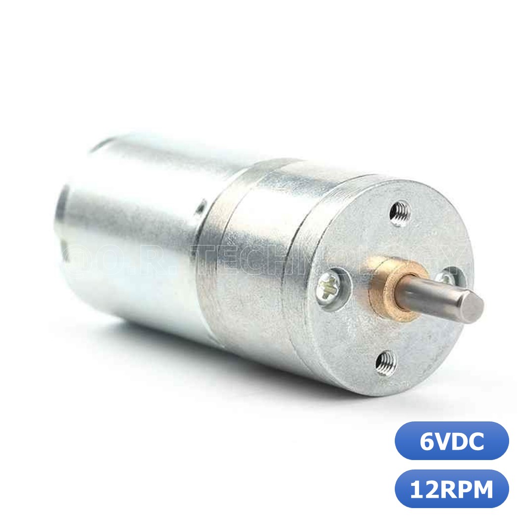 (1ชิ้น) JB342 มอเตอร์ มอเตอร์เกียร์ มอเตอร์อเนกประสงค์ 25GA-370 6VDC 12RPM DC Gear Motor (Shaft D, 4mm)