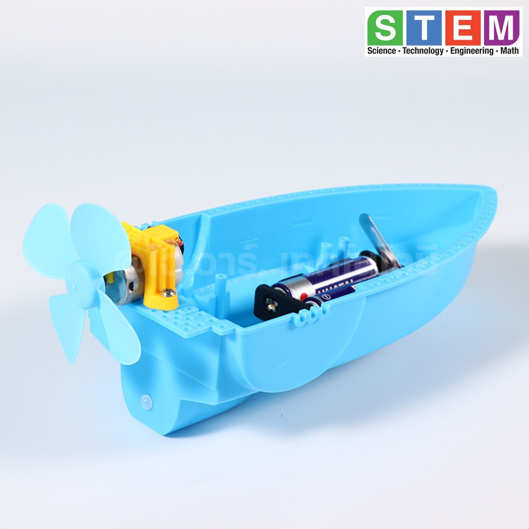 ZP050 ชุดประกอบไม้ เรือไฟฟ้า Electric Boat Wooden Kit STEM Education ของเล่นเสริมทักษะ เสริมพัฒนาการ ชุดเรียนรู้ ชุดทดลอง เรือใบพัด