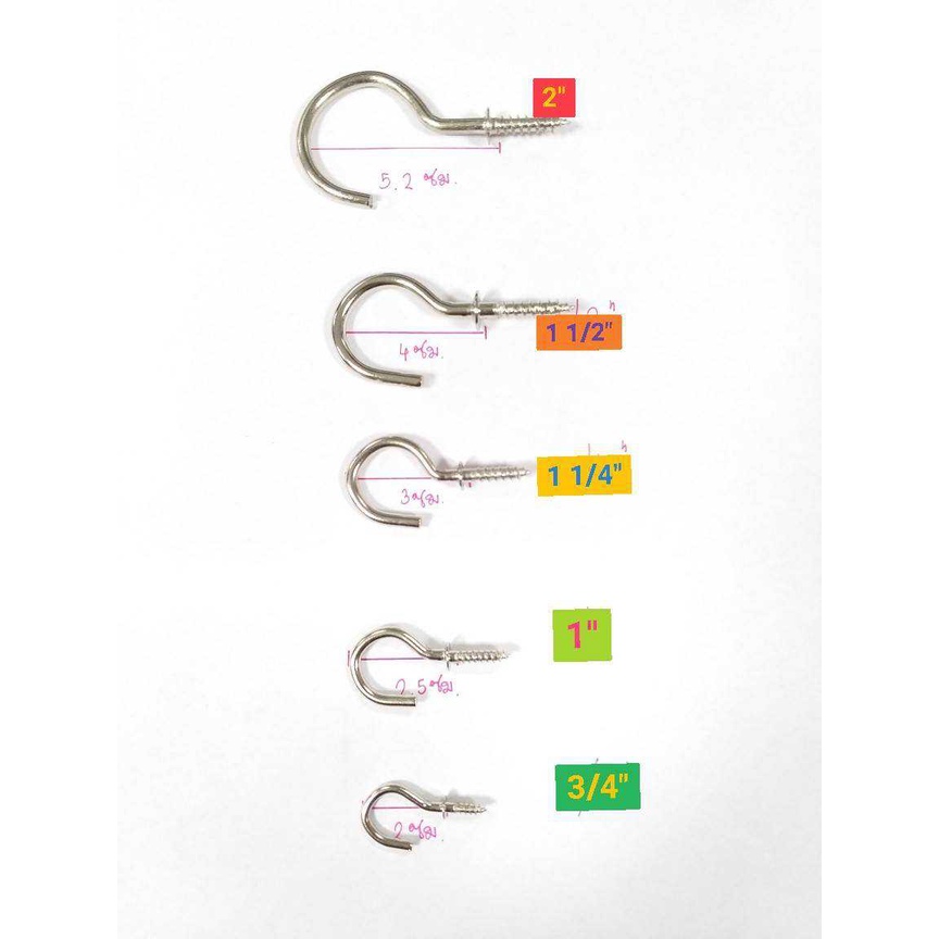 ตะขอตรากระต่ายตัว L และ C (ราคารวมแวท) เกลียวปล่อย สกรู ที่แขวนรูปตัวซี