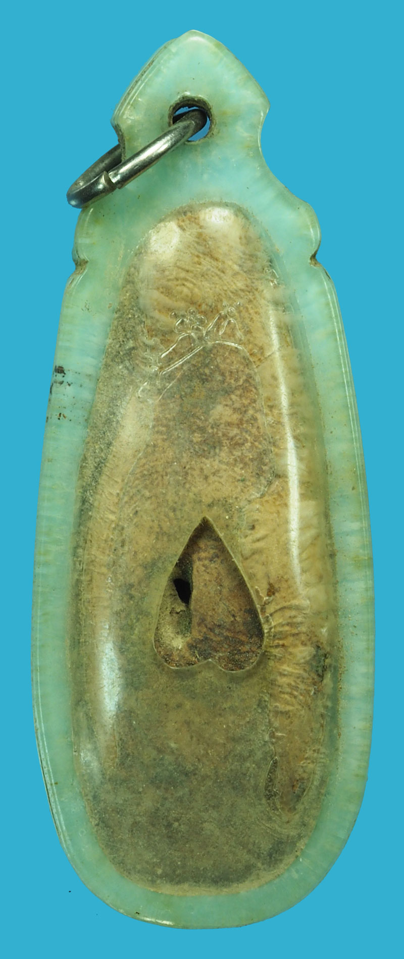 ขายแล้ว*37133 พระลีลา เนื้อดิน เลี่ยมพลาสติกเก่าวินเทจ ไม่ทราบที่ 9.1