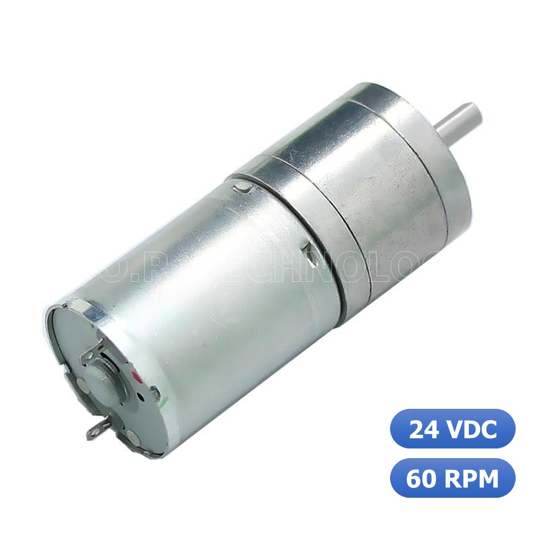 (1ชิ้น) JB368 มอเตอร์ มอเตอร์เกียร์ มอเตอร์อเนกประสงค์ 25GA-370 24VDC 60RPM DC Gear Motor (Shaft D, 4mm)