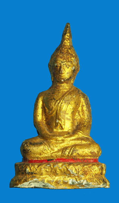 *31941 พระรัตนโกสินทร์ เนื้อชินตะกั่วลงทอง หน้าตักกว้างประมาณ 1.5 นิ้ว 2