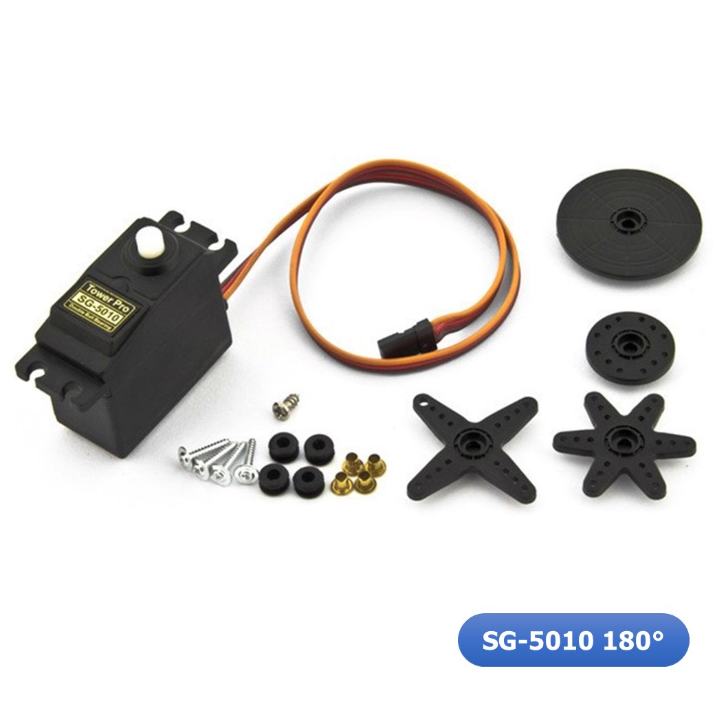 (1ชิ้น) AA172 เซอร์โวมอเตอร์ RC Model SG-5010 38g 180 องศา High Speed & Torque R/C Hobby Coreless Servo