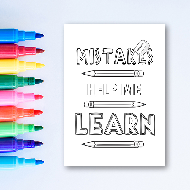 สมุดระบายสี Growth Mindset Coloring Book พร้อมคำคมสร้างแรงบันดาลใจ