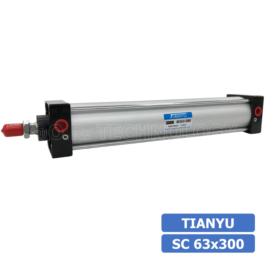 (1ชิ้น) SC 63x300 กระบอกลม รุ่นมาตรฐาน กระบอกลม 4 เสา Standard Cylinder Air Pneumatic แบบสี่เสา