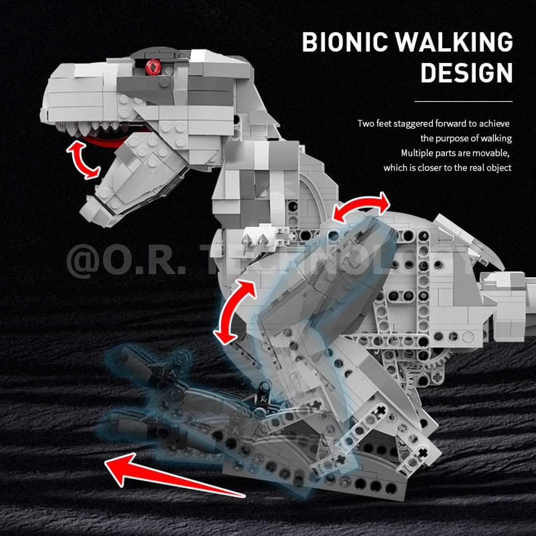 KEEYEE WORLD K96113 ชุดเรียนรู้ เสริมทักษะ Tyrannosaurus Rex ตัวต่อ STEAM Educational Programmable Robot Kit Building Block