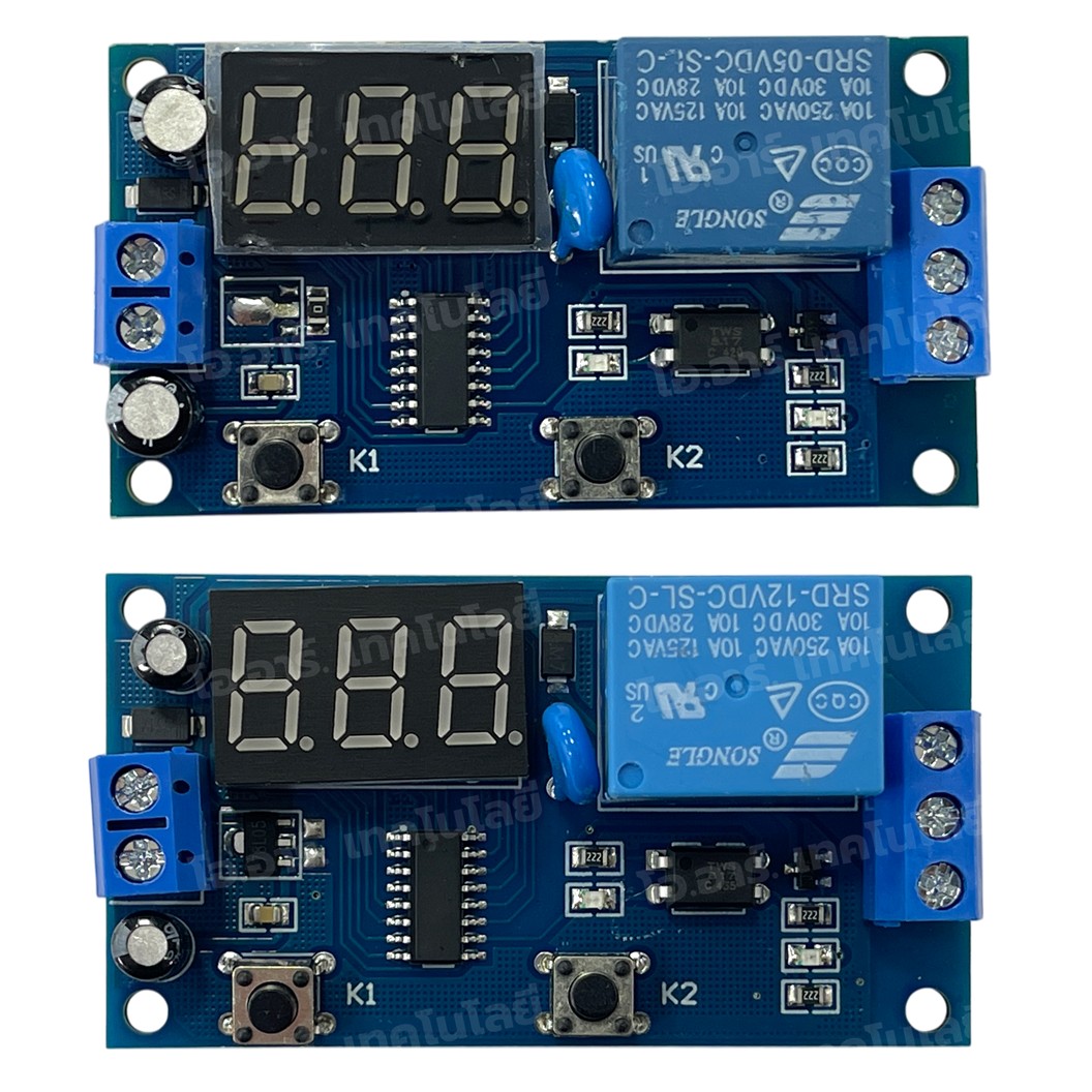 CM801 5VDC/12VDC Time Control Switch Intermittent Infinite Cycle Countdown Switch Controller Timing Relay Module โมดูลตั้งเวลา รีเลย์ตั้งเวลา ไทม์มิ่งรีเลย์ รีเลย์หน่วงเวลา