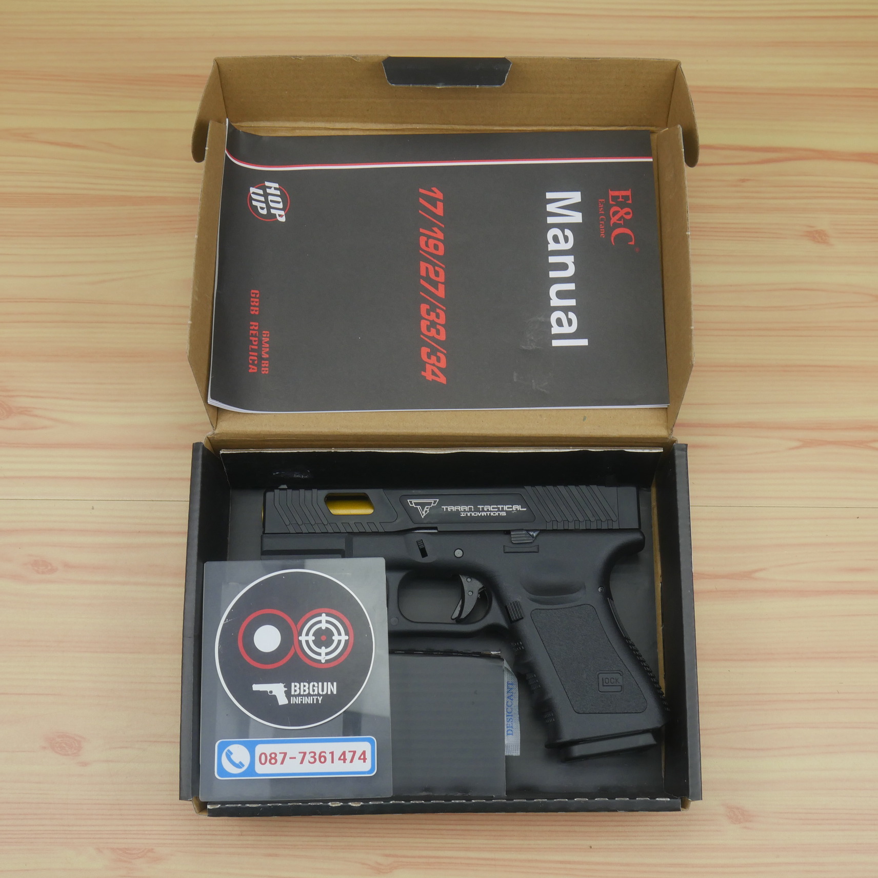 บีบีกันอัดแก๊ส Glock 19 TTI E&C 1304 BB GUN