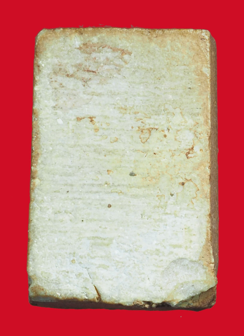 *35519 พระสมเด็จพิมพ์ล้อ วัดนก เนื้อผงน้ำมันเก่าไม่ทราบที่และปีสร้าง 3