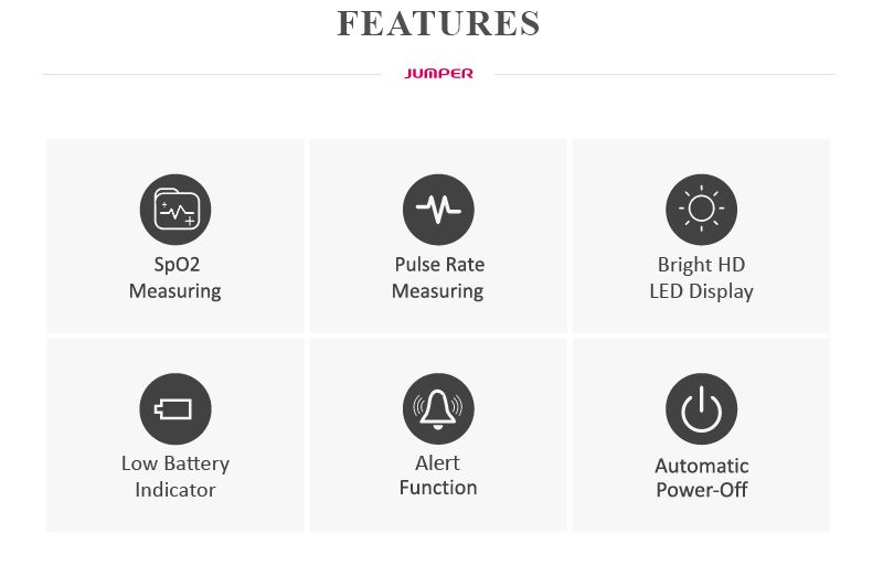 เครื่องวัดออกซิเจนปลายนิ้ว รุ่น JD-500E