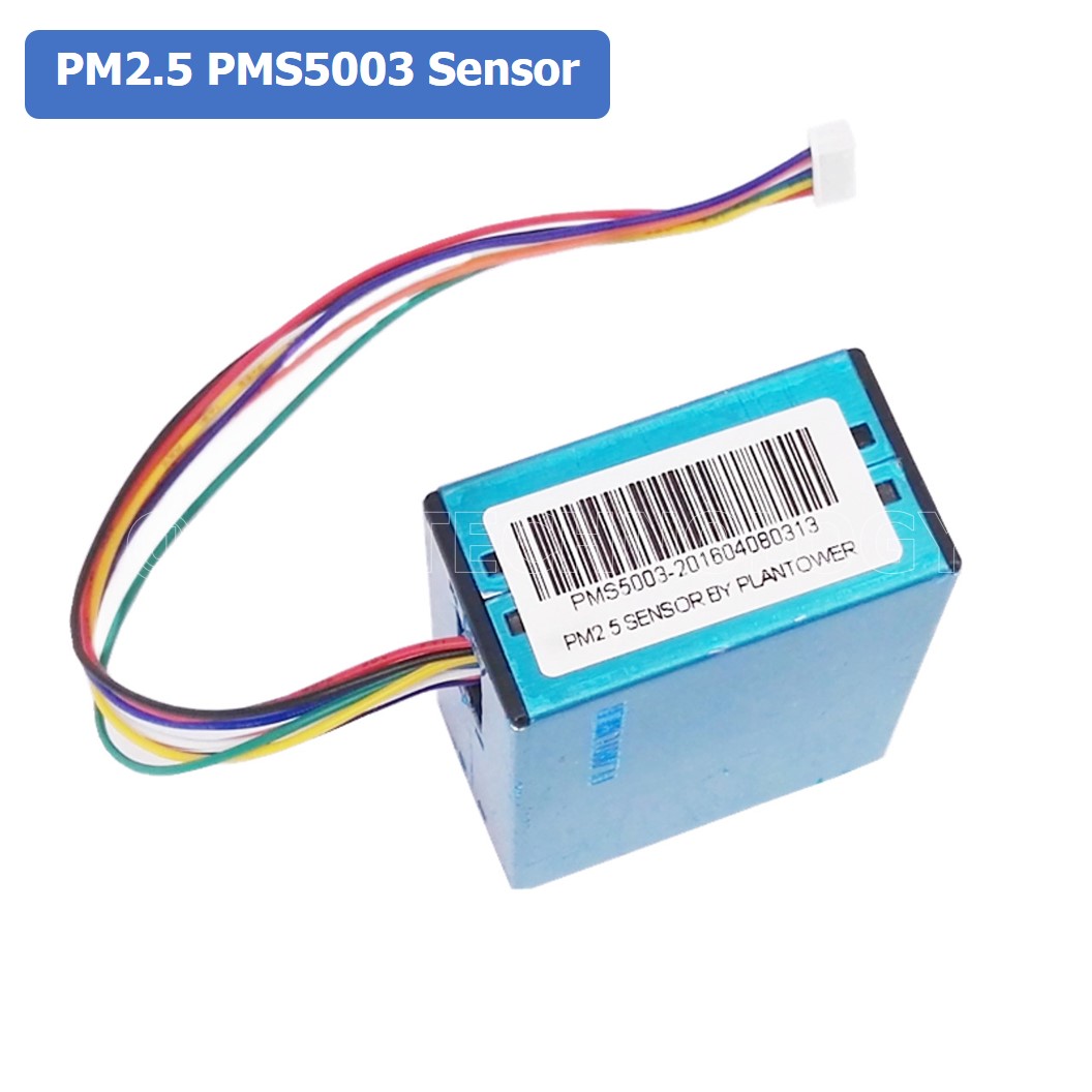(1ชิ้น) XQ923 โมดูลวัดคุณภาพอากาศ วัดฝุ่น PM2.5 เซ็นเซอร์ตรวจวัดฝุ่น PM2.5 PMS5003 Sensor + 8-pin adapter plate + wire PLANTOWER