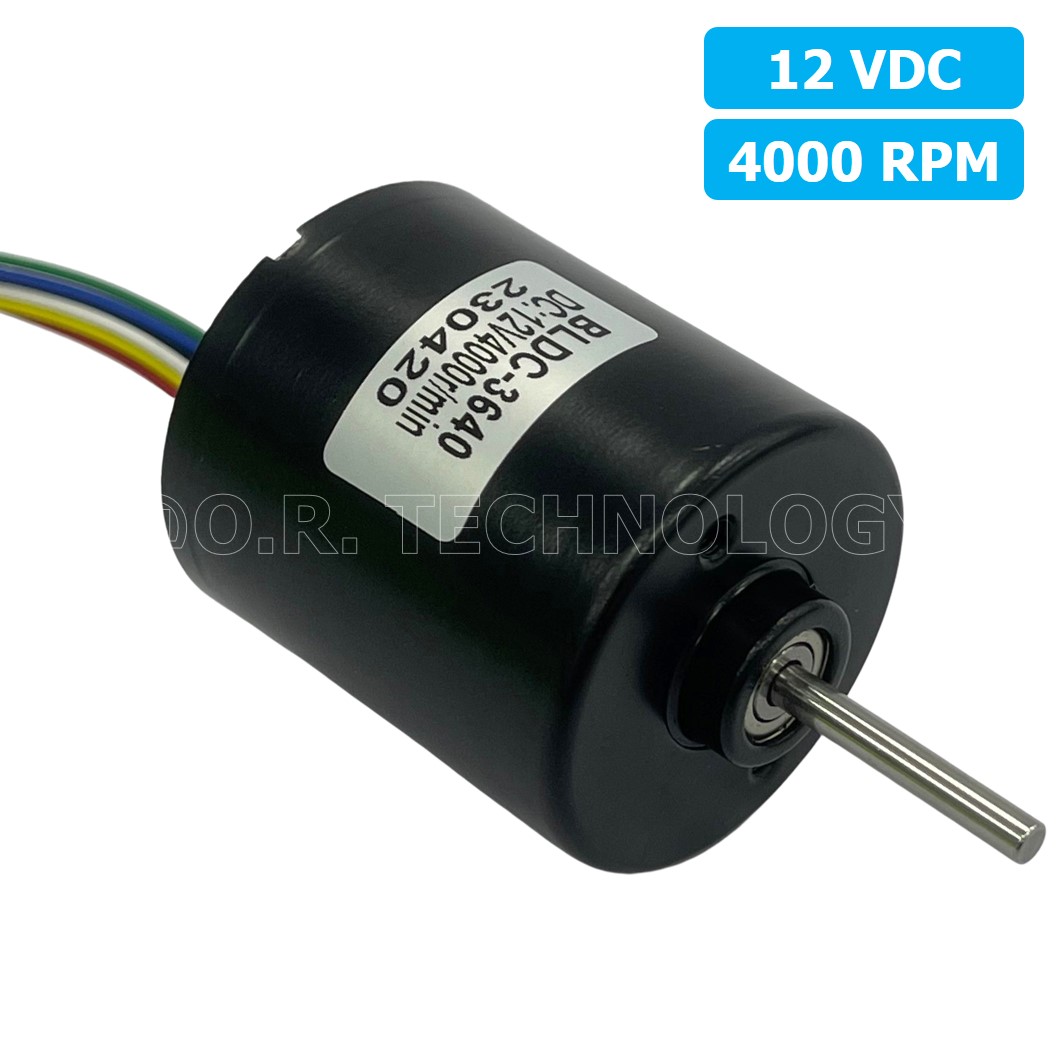 (1ชิ้น) BLDC-3640 มอเตอร์ไร้แปรงถ่าน มอเตอร์ 12VDC 4000RPM Brushless Motor DC Zhengke